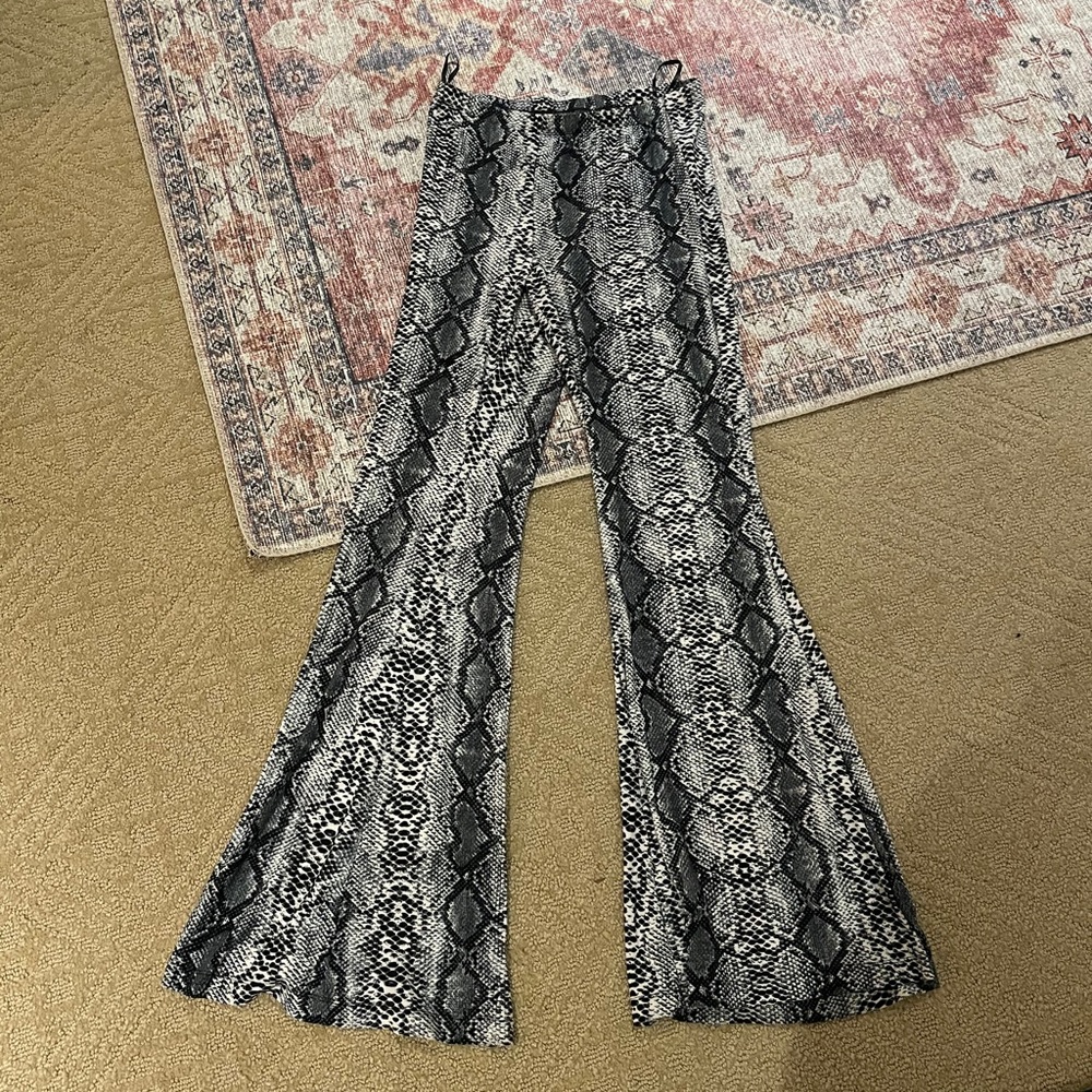 Flared Snake Print Pants!